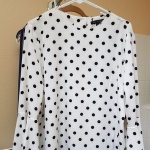 Brand new! Olivia and Grace Polka Dot blouse, size L